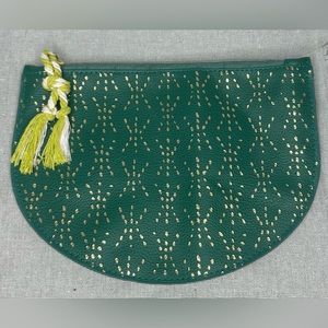 Green/teal & gold accessory case